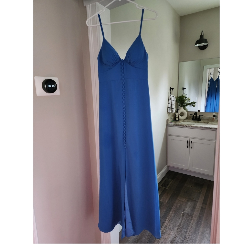 Azazie Alaya Spaghetti Strap Maxi Dress